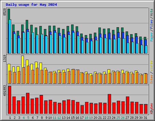 Daily usage for May 2024