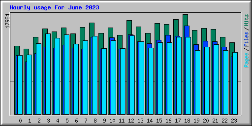 Hourly usage for June 2023