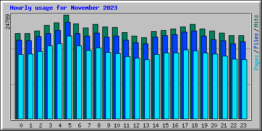 Hourly usage for November 2023