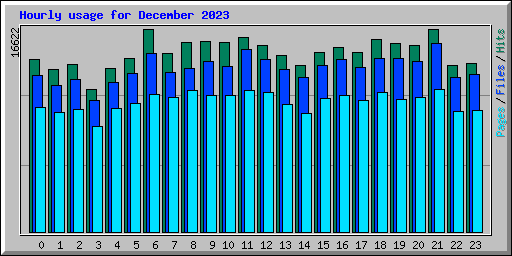 Hourly usage for December 2023