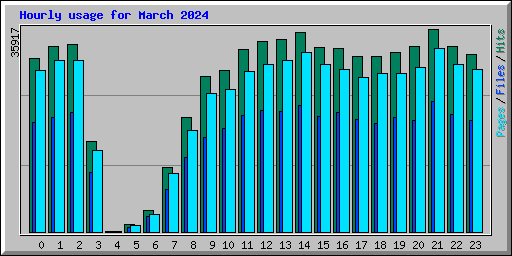 Hourly usage for March 2024