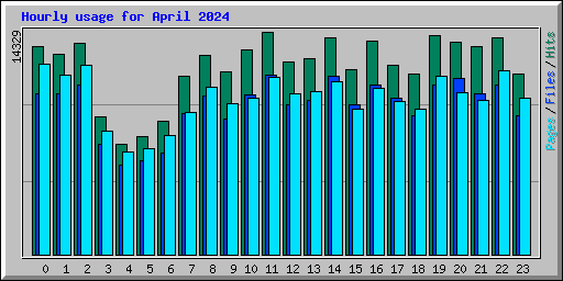 Hourly usage for April 2024